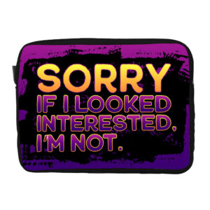 Sarcastic Dell 16" two-sided laptop sleeve with witty graphics.