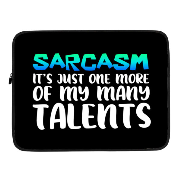 Sarcasm Dell 16" funny laptop sleeve, offering humor.