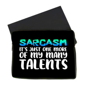 Sarcasm MacBook Air 14" two-sided sleeve, offering humor.