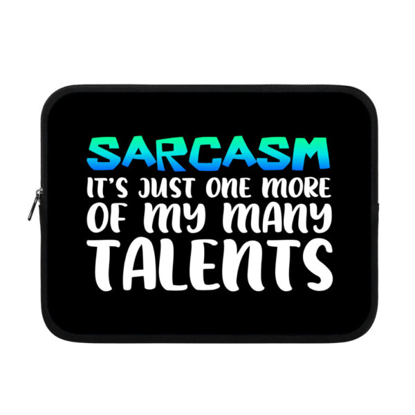 Sarcasm iPad funny tablet sleeve, offering humor.