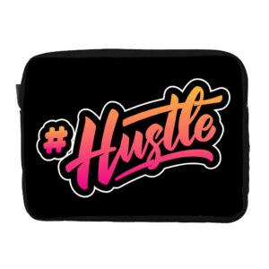 Hustle Dell 16" two-sided laptop sleeve, inspiring and stylish design.