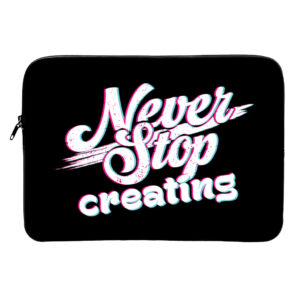 Inspirational MacBook Air 14" graphic laptop sleeve, motivational design.