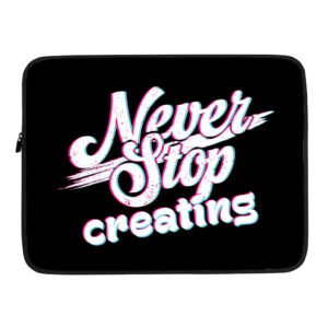 Inspirational Dell 16" graphic laptop sleeve, motivational design.