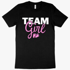 "Team Girl" baby T-shirt with empowering design.