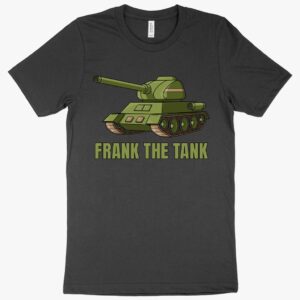 "Frank the Tank" vintage frat party icon t-shirt in retro style.