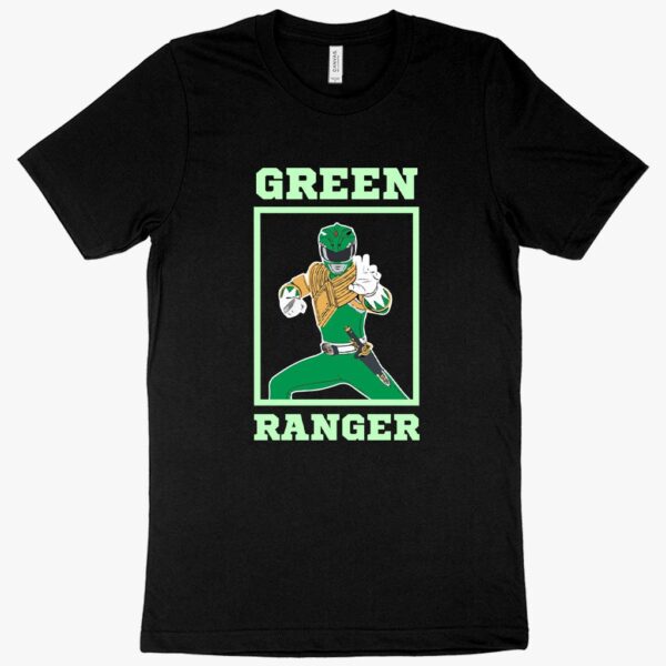 Vintage Mighty Morphin Green Ranger t-shirt with retro design.