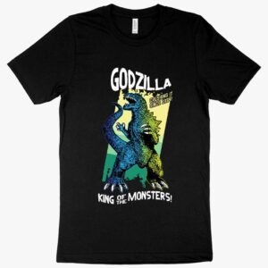 "Godzilla King of the Monsters" Retro T-Shirt featuring Classic Kaiju Design.