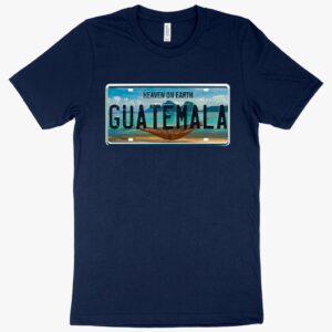 Stylish tee featuring "Guatemala Trip" in vibrant typography.