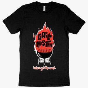 Stylish tee featuring "Grill Master" typography for BBQ aficionados.