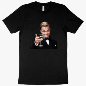 Stylish tee featuring Leonardo DiCaprio in The Great Gatsby.