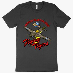 Stylish tee featuring iconic Flying Tigers aviation design.