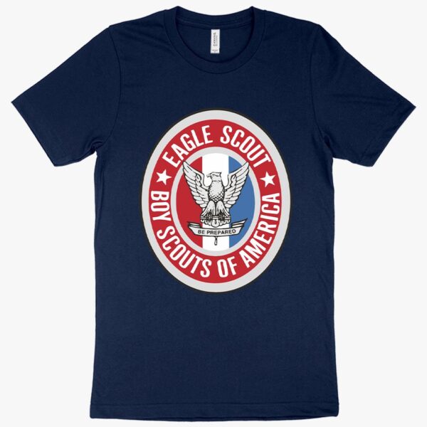 Proud tee featuring Eagle Scout emblem for Boy Scouts.