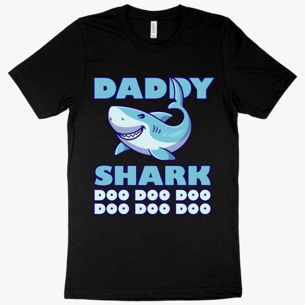 Family tee featuring Daddy Shark and Family Shark design.