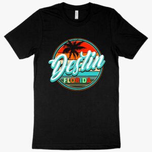 T-shirt featuring a scenic view of Destin, Florida.