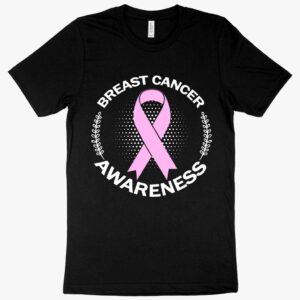 Pink Ribbon T-shirt for Breast Cancer Awareness Month.