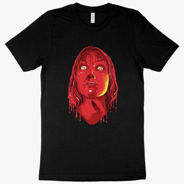 T-shirt featuring a design inspired by the classic horror novel Carrie.