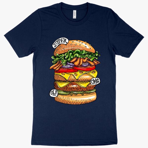 Whimsical Burger T-Shirt for those with a playful appetite.