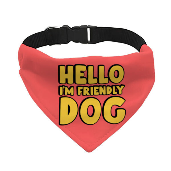 Warm and inviting Pet Bandana Collar for friendly pets.