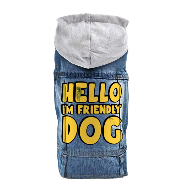 Warm and inviting Dog Denim Jacket for friendly pups.