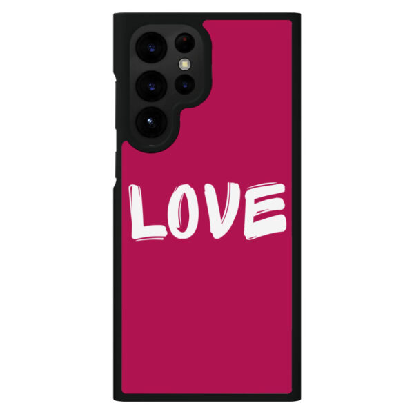 Love S22 Ultra Phone Kawaii Phone Case - Pink with cute hearts.