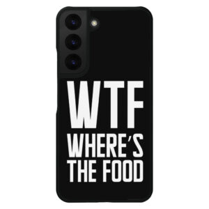 WTF-themed Samsung S22 phone case design.