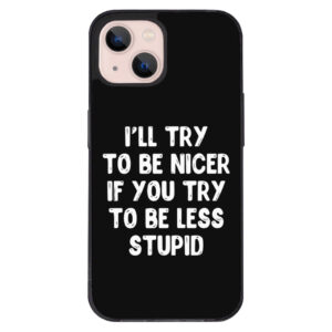 Sarcastic-themed iPhone 13 case design.