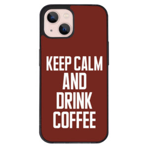 Coffee-themed iPhone 13 case design.