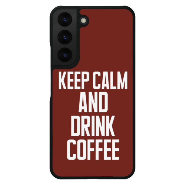 Coffee-themed S22 phone case design.