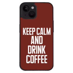 Coffee-themed iPhone 14 case design.