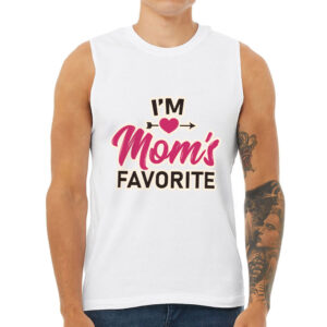 Men's Tank Sleeveless T-Shirt - "I'm Mom's Favorite" Design.