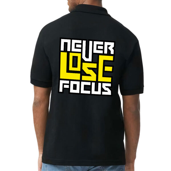 Jersey Sport T-Shirt - "Never Lose Focus" Design.