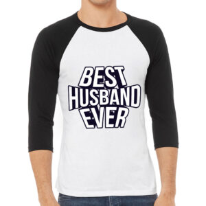 Baseball T-Shirt - "Best Husband Ever" Design.