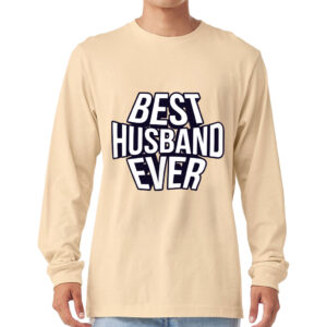 Long Sleeve T-Shirt - "Best Husband Ever" Design.