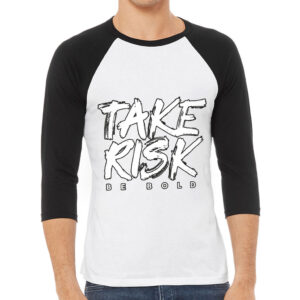 Baseball T-Shirt - "Take Risk" Design.