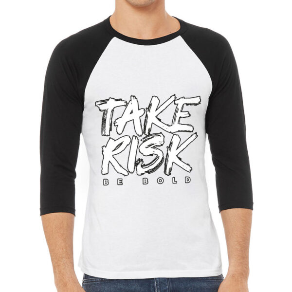 Baseball T-Shirt - "Take Risk" Design.