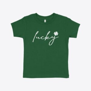 Green toddler t-shirt for festive St. Patrick's Day celebrations.