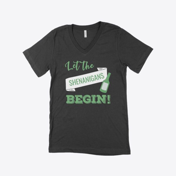 Funny St. Patrick's Day V-neck tee shirt.