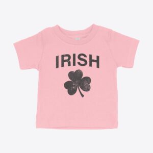 St. Patrick's Day pink baby t-shirt for adorable celebrations.