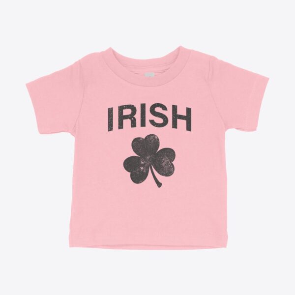 St. Patrick's Day pink baby t-shirt for adorable celebrations.