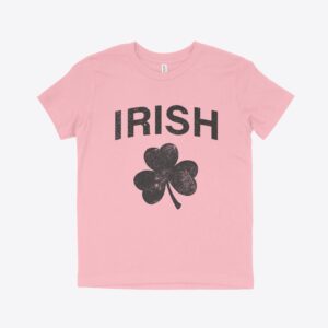 St. Patrick's Day pink kids' t-shirt for festive celebrations.