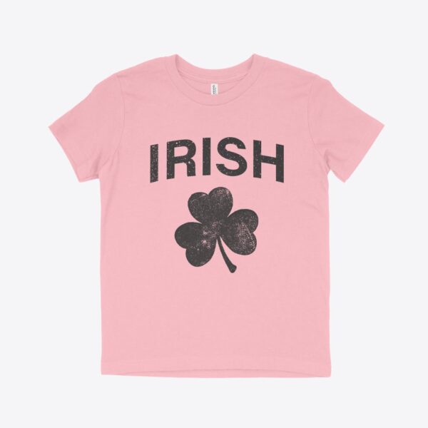 St. Patrick's Day pink kids' t-shirt for festive celebrations.