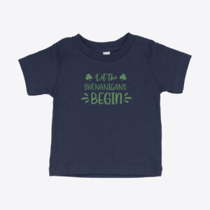 St. Patrick's Day Baby T-Shirt - Green with clover design