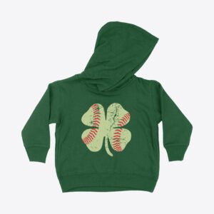 St. Patrick's Day Toddler Hoodie: Green with playful shamrock design