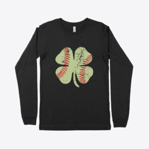 St. Patrick's Day Long Sleeve T-Shirt: Green with shamrock design