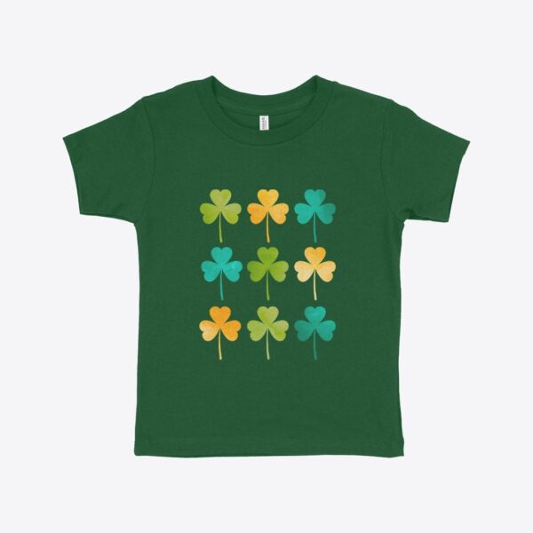 St. Patrick's Day Toddler T-Shirt: Green with shamrock design