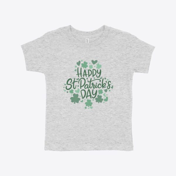 St. Patrick's Day Toddler Tee Shirt: Green with shamrock design