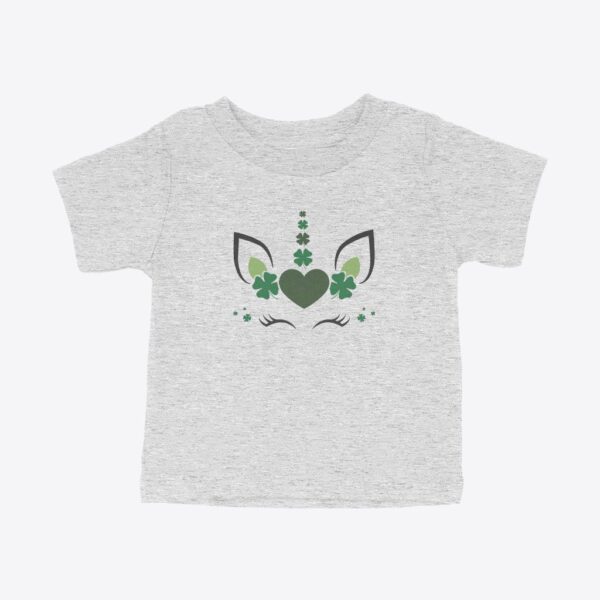 St. Patrick's Day unicorn baby t-shirt for festive celebrations.