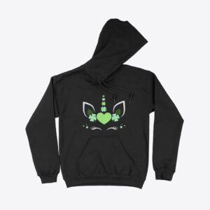 St. Patrick's Day unicorn heavy blend hoodie for festive celebrations.