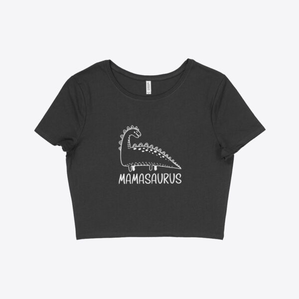 Mom Dinosaur Cropped T-Shirt