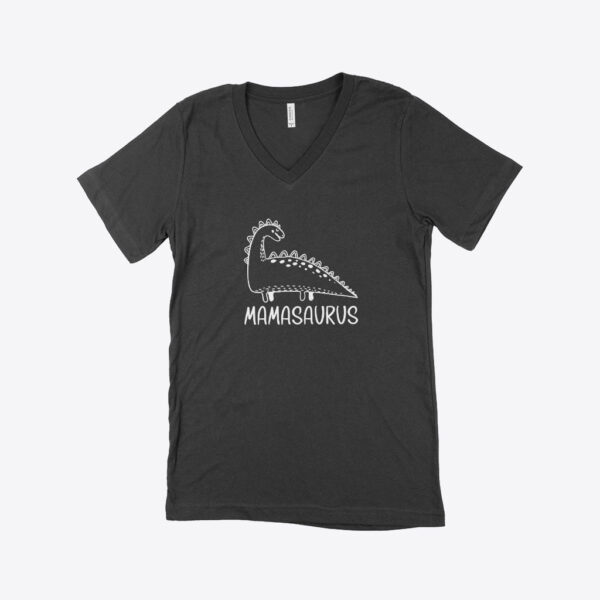 Mom Dinosaur V-Neck T-Shirt